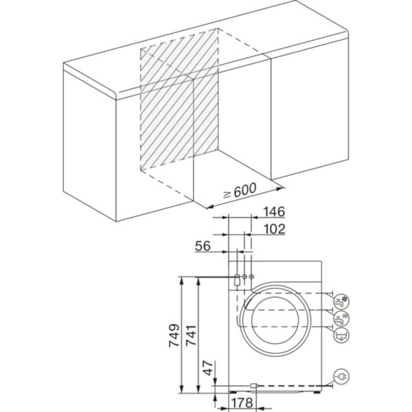 Miele WWD 380 WCS Waschmaschine (9 kg, 1400 U/Min., A, Flusenfilter, Fremdkörperfilter) – Bild 5