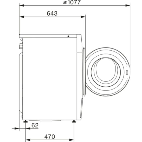 Miele WWD 380 WCS Waschmaschine (9 kg, 1400 U/Min., A, Flusenfilter, Fremdkörperfilter) – Bild 4